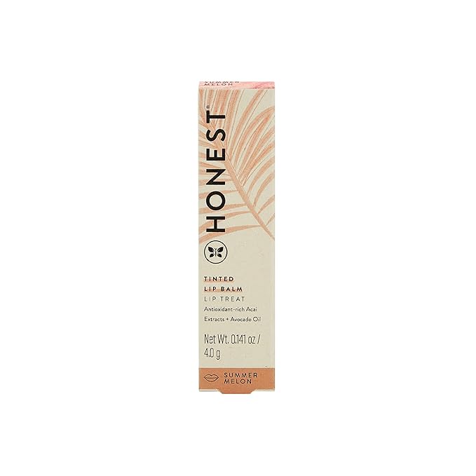 Honest Beauty Tinted Lip Balm 2-Pack | Antioxidant-rich Acai Extracts + Avocado Oil | EWG Certified, Vegan, Cruelty Free