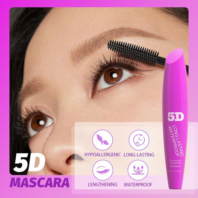 Black Volumizing Curl Long-Wearing Mascara Smudge-Proof Intense Length Feathery Soft Full Lashes Waterproof No Flaking Non Smudging Clumping，Cruelty Free