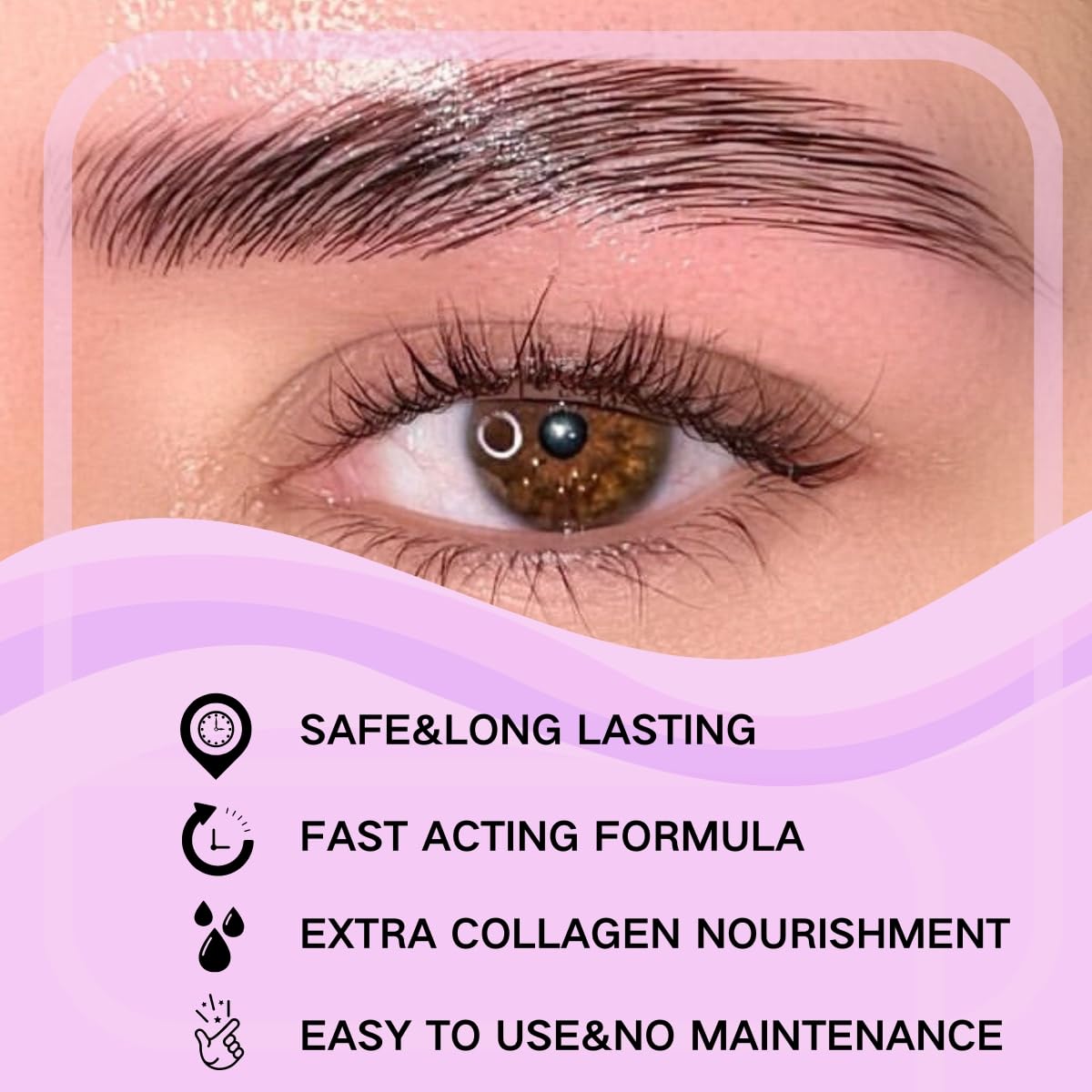 Lash Lift Kit Brow Lamination Kit 2 in 1 Solution, Professional Eyebrow and Eyelash Perm Kit, 6-8 Weeks Long Lasting for Professional and DIY Use
