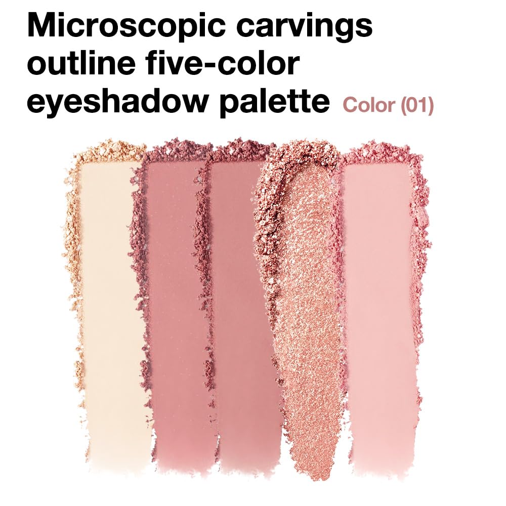 5 Colors Eyeshadow Palette Makeup, Matte Shimmer Eye Shadow Palette, Long Lasting Naturing-Looking, paleta de sombras de ojos,Everyday to Eye Makeup Looks,Vegan & Cruelty-free 01#