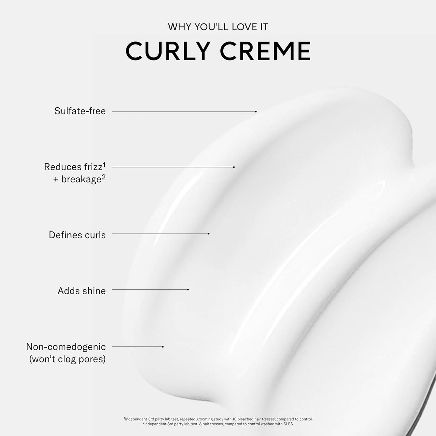 SEEN Curly Creme, Fragrance Free - Non-Comedogenic & Sulfate Free Curl Defining Styling Hair Cream- Anti Frizz- Heat Protectant- Safe for Sensitive Skin