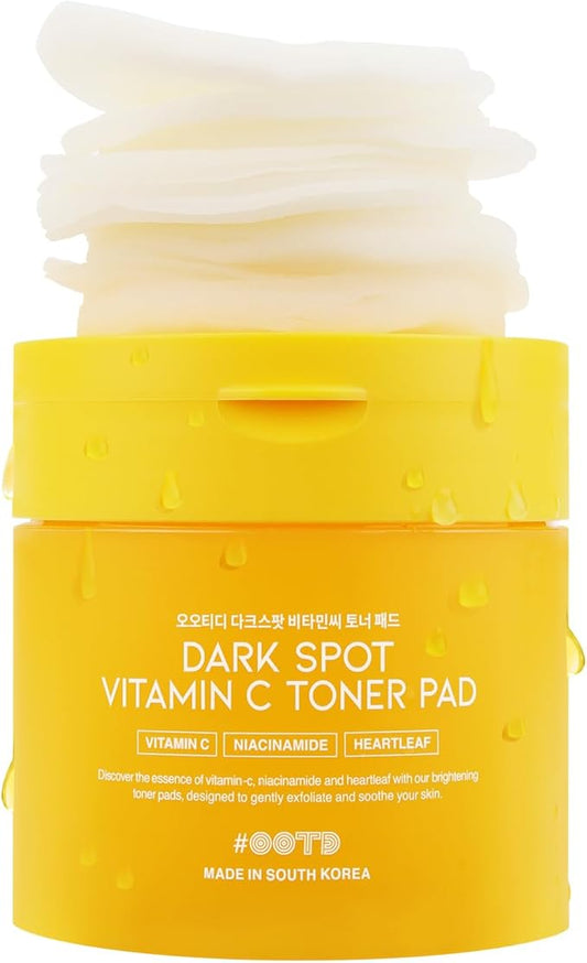 Boosting Toner Pads for Face Oily Skin Korean, #OOTD Vitamin C Niacinamide Heartleaf Hydrating Calming Redness, Vitamin C Toner Pad 70Pads 4.05oz 120ml