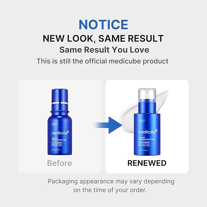 medicube Zero Exosome Shot 2,000 PPM Spicule Facial Serum | Liquid Skin Booster Serum | Exosome, AHA+BHA+PHA | Pore Care, Dead Skin Cells, Skin Texture | Korean Skin Care 1.01 fl.oz