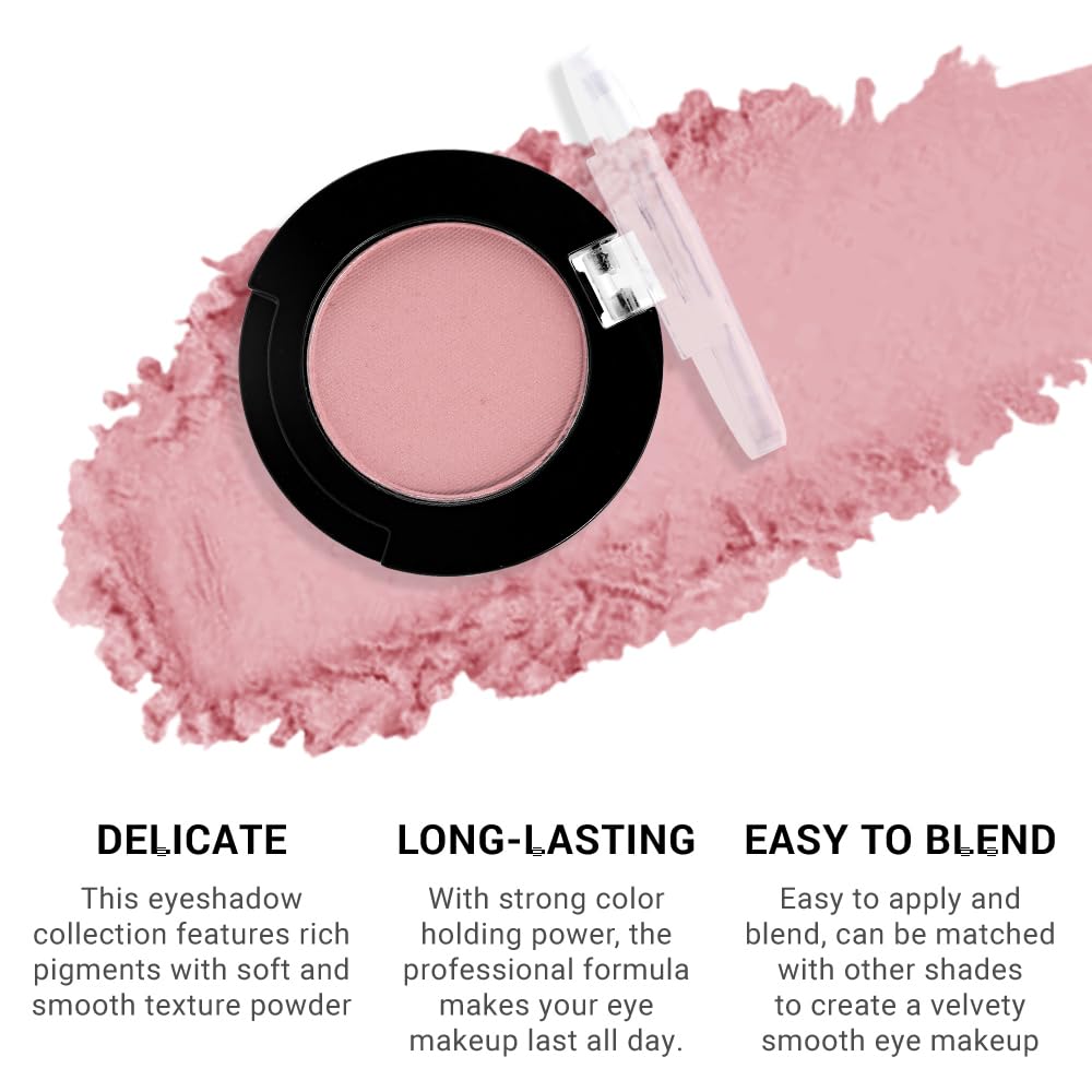 Monochrome Matte Eyeshadow Makeup Palette, Highly Pigmented Cocoa Red Color Eyeshadow Palette,Matte Pressed Powder Eye shadow Makeup,Single Vegan Eye Shadow,Daily Evening Women Girls Eyeshadow Gift13#