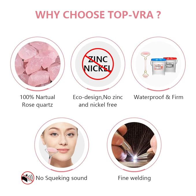 Jade Roller,Rose Quartz Roller for Face,Jade Skincare Tool,Jade Facial Roller,Eye Roller Anti Aging Jade Massager Roller Slimming Healing Chakra Tool A-Rose Quartz (Golden)