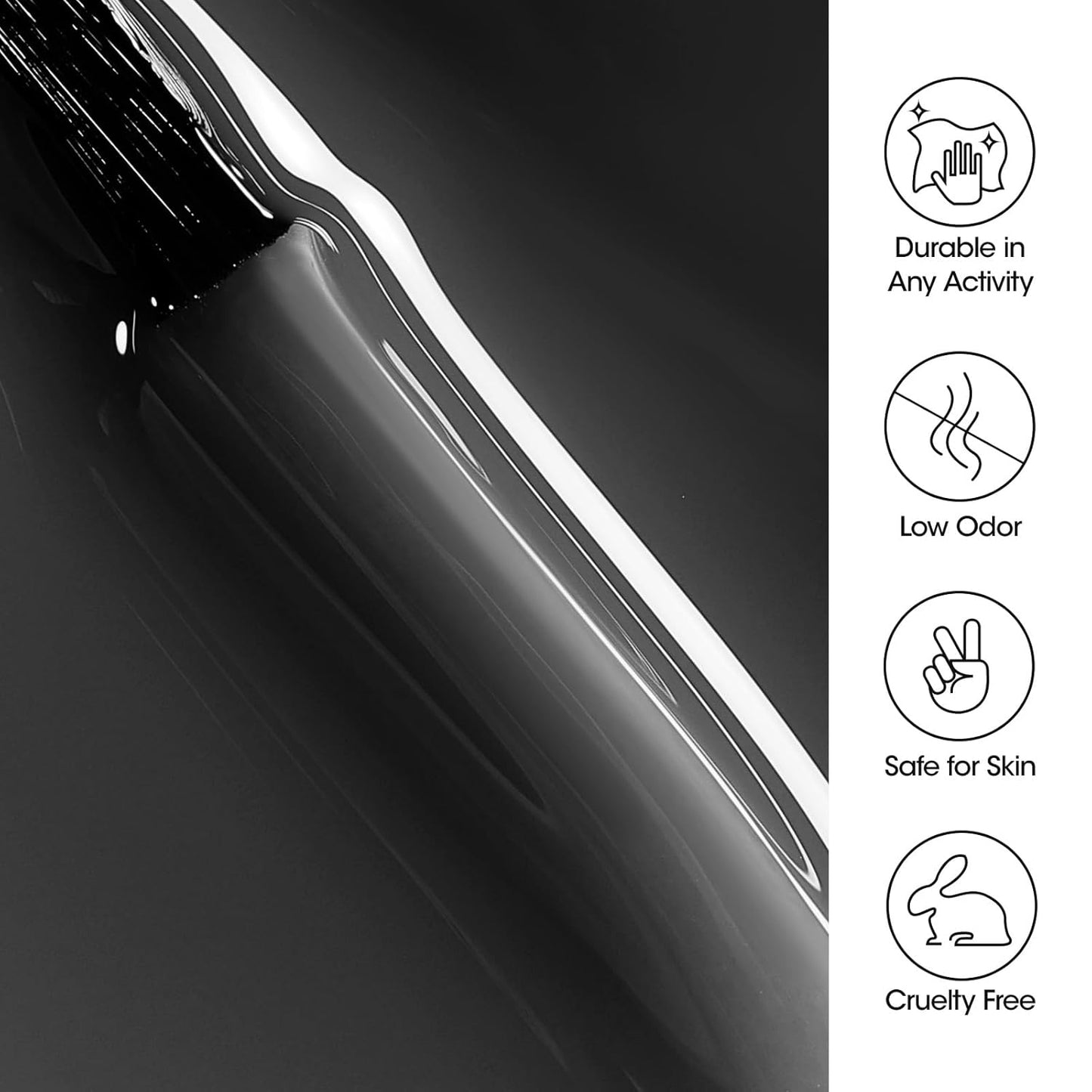 Gellen Black Gel Nail Polish 18ML 1Pc Sheer Classic Black Gel Polish Soak off UV Light Translucent Nail Polish Salon DIY Nail Art Manicure at Home Christmas Gifts, 0.61 Fl Oz