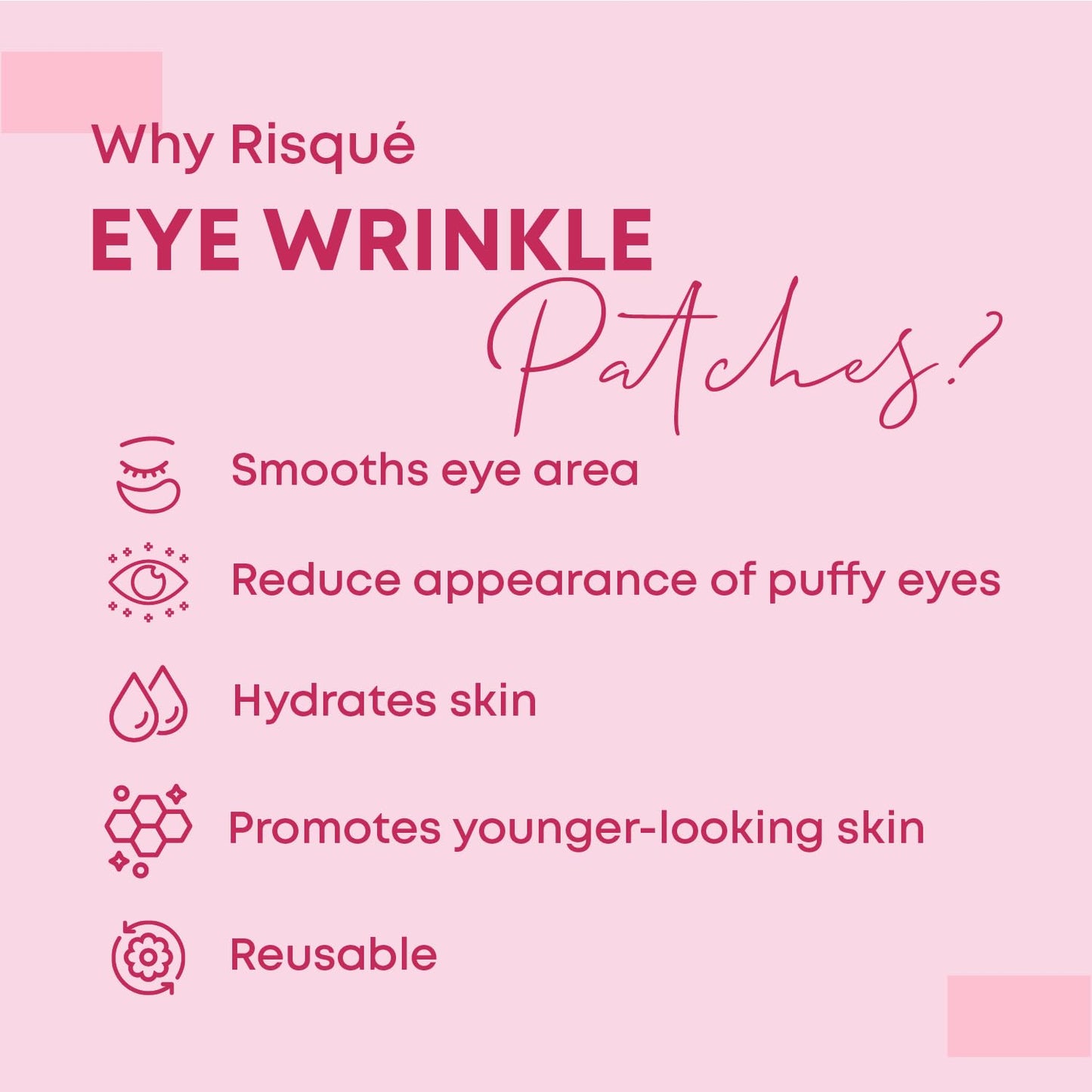 Reusable Under Eye Patches for Wrinkles | Topical Eye Gel Pads for Wrinkles | Reusable Patches for Use Under Eyes | Eye Wrinkle Patches for Eye Bag Treatment | Great Skincare for Face | Under Eye Pads