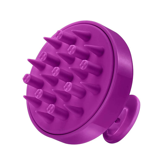 HEETA Hair Scalp Massager for Hair Growth, Shampoo Brush, Scalp Scrubber Exfoliator with Soft Silicone Bristles for Dandruff Removal to Relieve Stress, Wet Dry Use, Purple