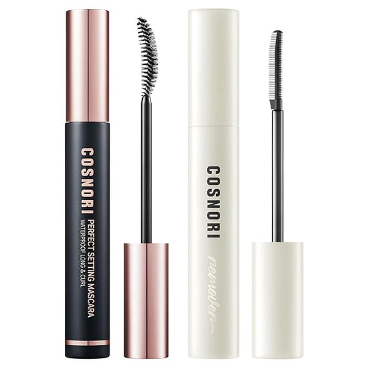 Lengthening Waterproof Mascara & Gentle Remover Bundle – Long & Curl Mascara - Quick & Easy Removal for Sensitive Eyes