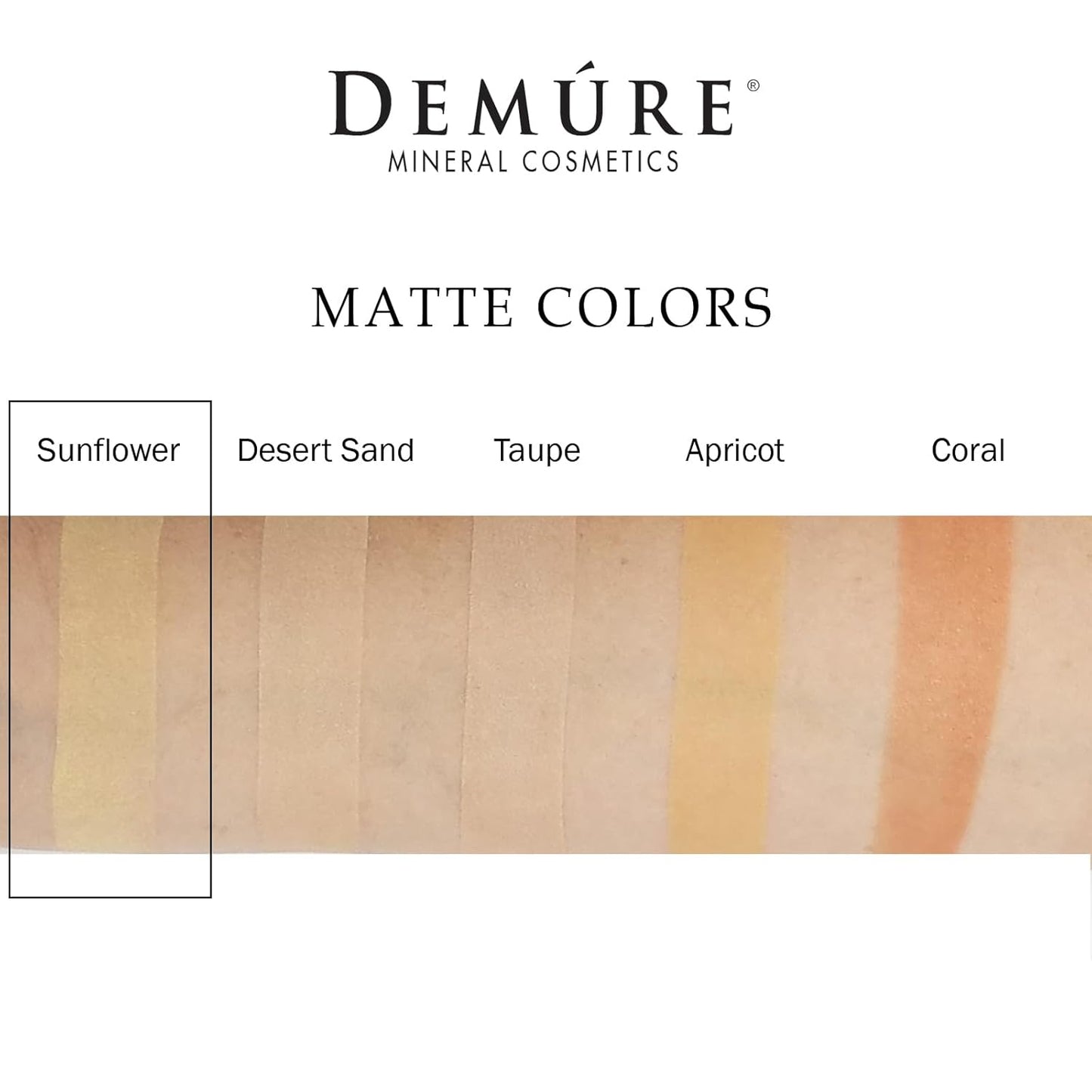 Demure Mineral Make Up (Sunflower) Eye Shadow, Matte Eyeshadow, Loose Powder, Eye Makeup, Professional Makeup