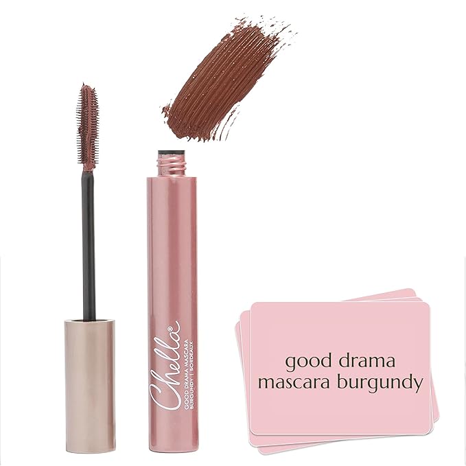 Chella Good Drama Vegan Mascara, 0.33 Fl. Oz (Burgundy)