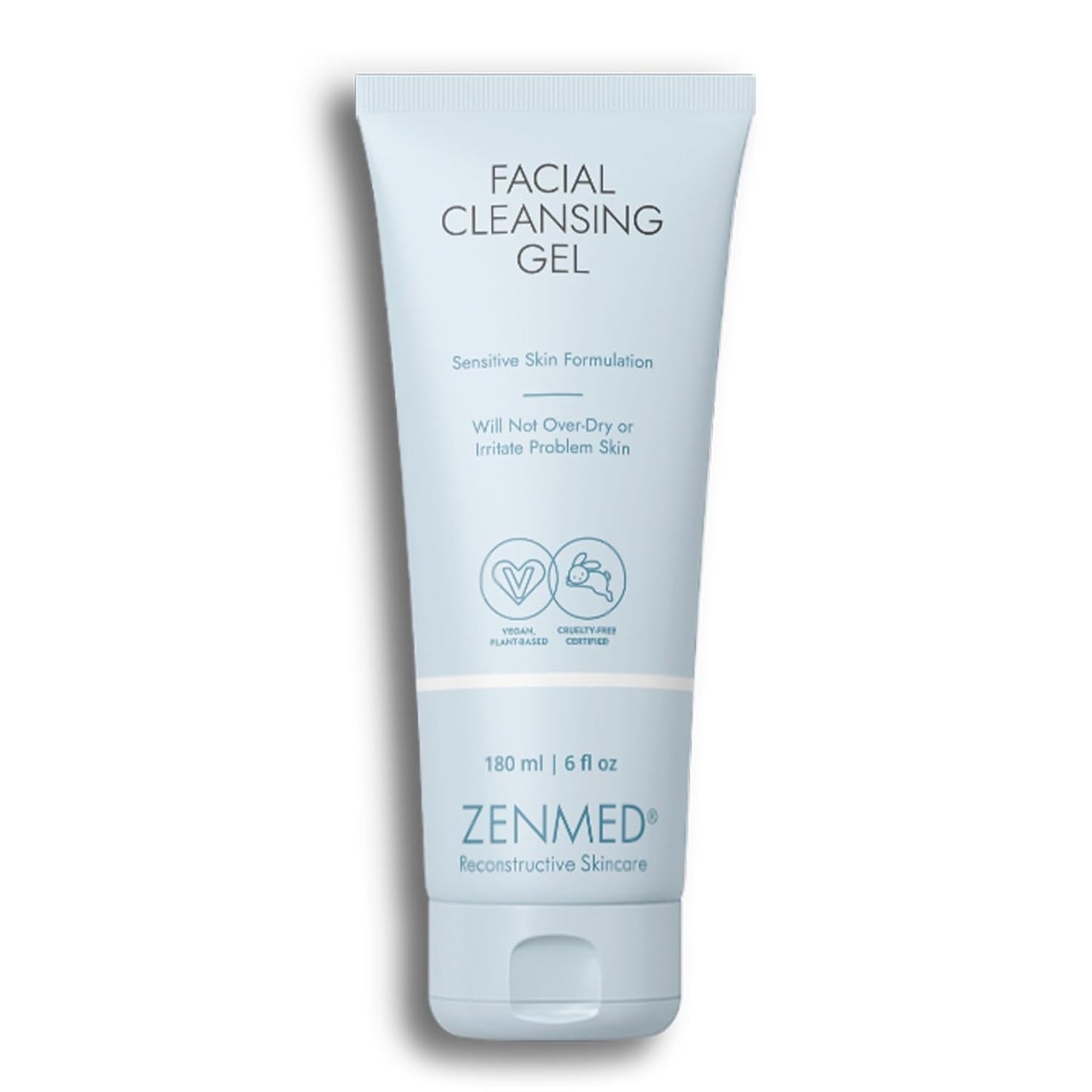 ZENMED Facial Cleansing Gel 6 oz for Women and Men - All-in-One Cleanser Face Wash | Hydrating Cleanser & Gel for Sensitive Skin | Natural, Organic Facial Wash - USA Made