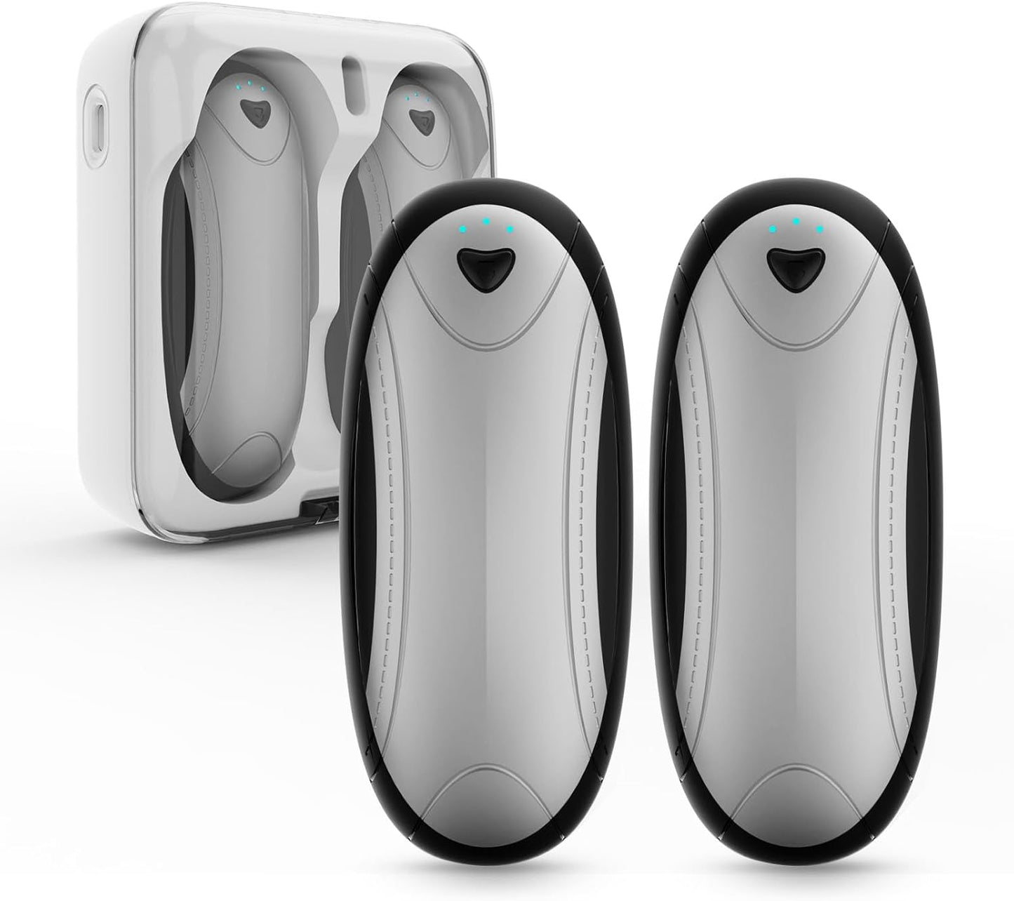 Hand Warmers 2 Pack with 10000mAh Charging Box,Portable Pocket Heater,24Hrs Long Safe Heat,Outdoor, Travel, Golf, Hunting, Camping,Gifts for Men Women