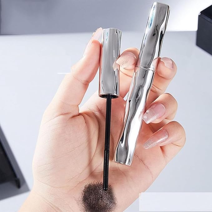Steel Pipe Eyelash Primer, 3D Curling Eyelash IronMascara, Metal Wand MascaraWaterproof, Iron WandMascara Brushless, Non-Clumping, Washable (3)