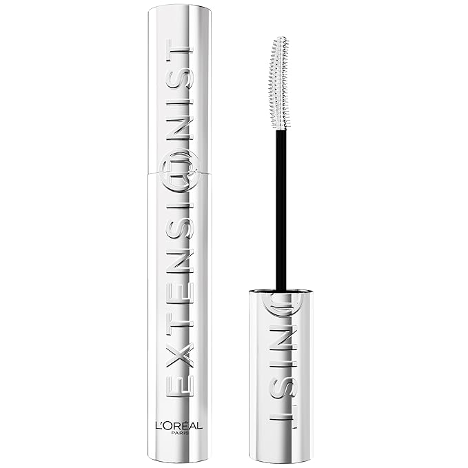 L'Oreal Paris Extensionist Mascara, Lengthening, Volumizing, and Curling Formula For a Lash Extension Eye Makeup Look, Washable True Brown