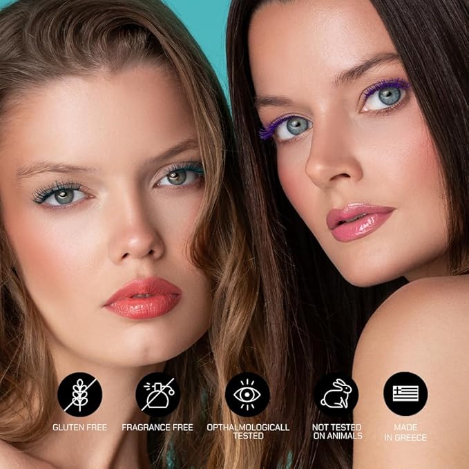 Radiant Professional Lengthening Mascara – Fiber Lash Smudge Proof Mascara Volume and Length– Cruelty-Free Natural Wax Formula with Silicone Brush - (0.43 oz) (01 Black)