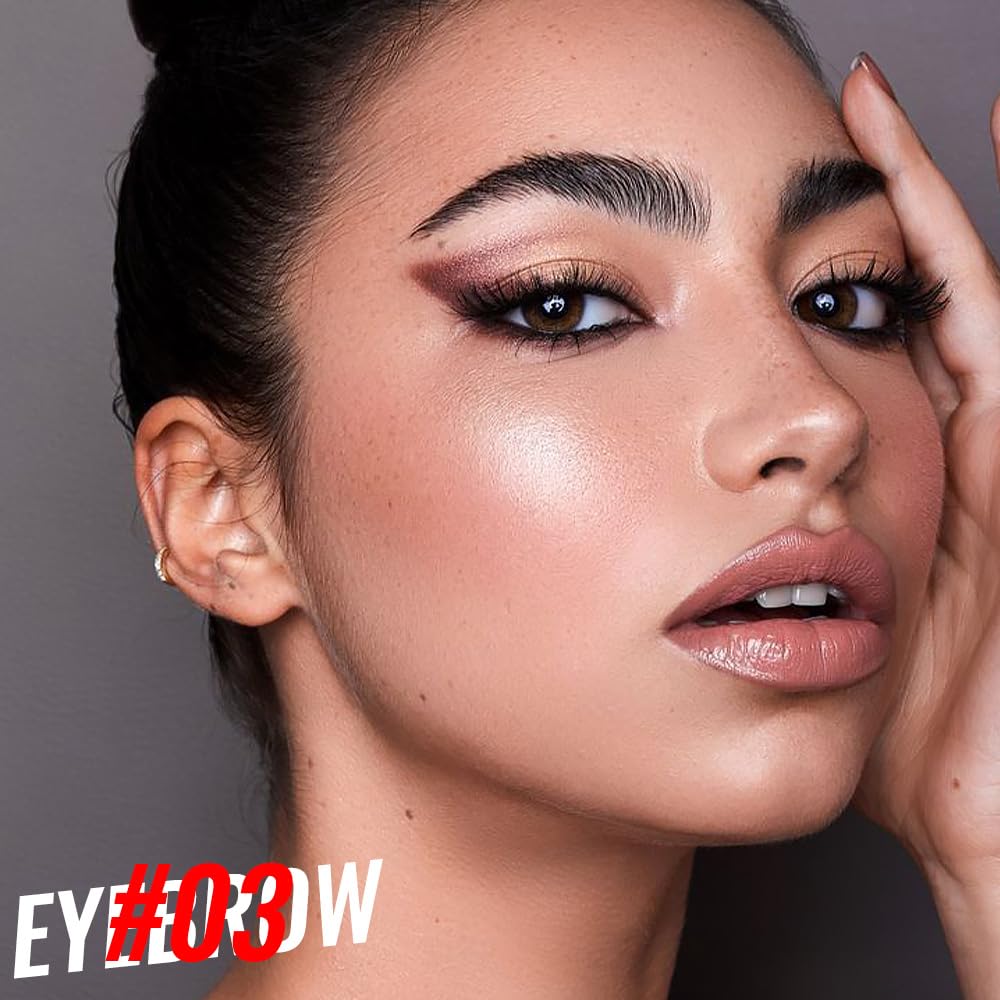 evpct 2-in-1 Tinted Brow Gel & Clear Brow Setting Glue Eyebrow Gel Kit - Strong Hold 24HR Waterproof Smudgeproof Eyebrow Makeup for Natural Soft Full Brows, Brows Enhancer Mascara Makeup - Black