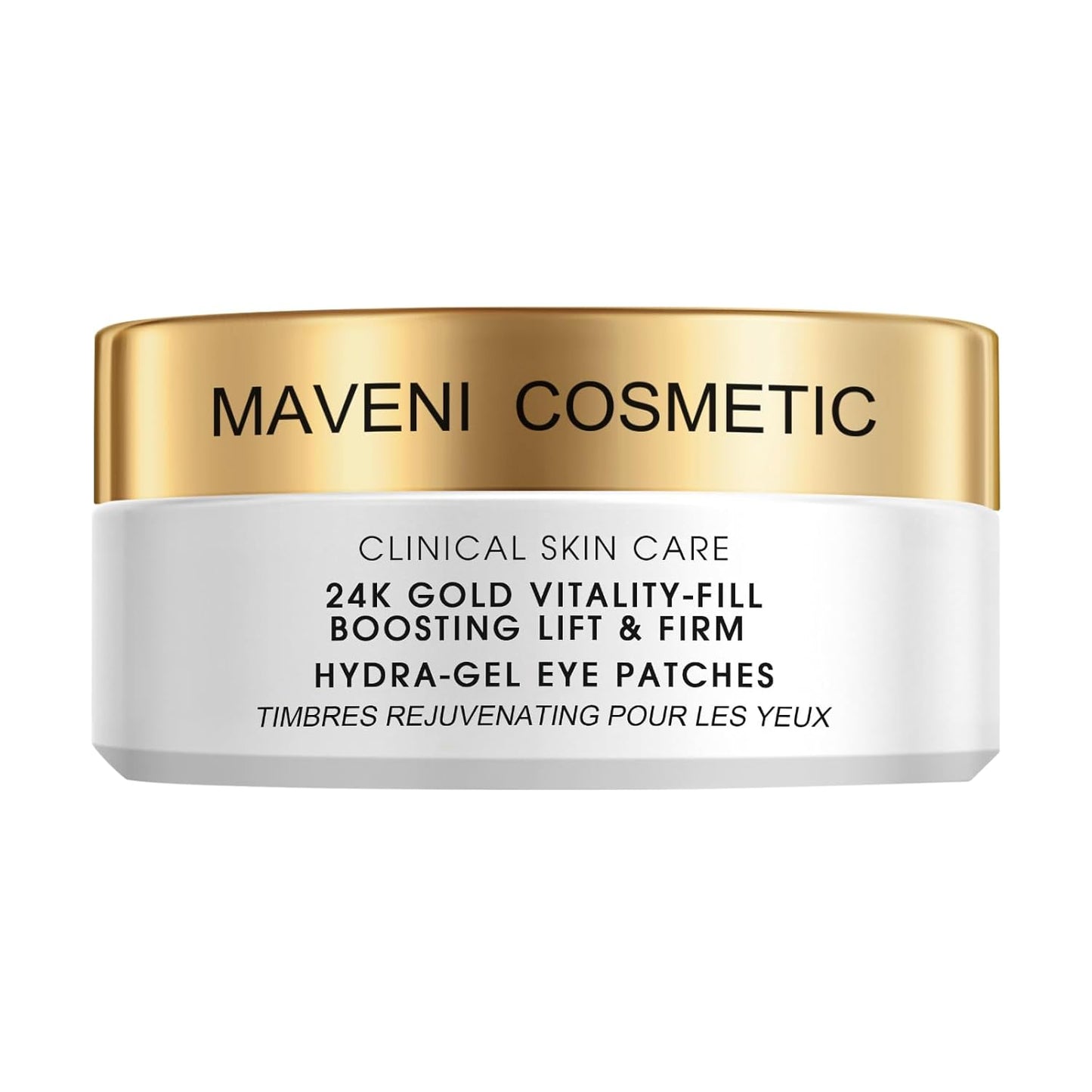 24k Gold Vitality-Fill Eye Patches (30 Pairs)|Anti-Aging Hydra-Gel Under Eye Patches, Boost Lift & Firm the Look of the Eye Area|Eye Patches for Puffiness,Bags,Dark Circles Under Eyes|Gold Pure Luxury