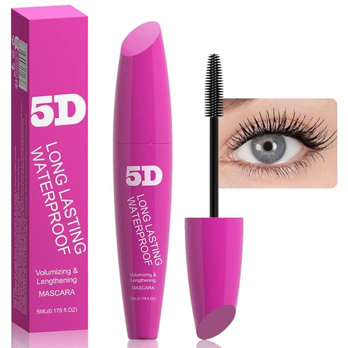 Black Volumizing Curl Long-Wearing Mascara Smudge-Proof Intense Length Feathery Soft Full Lashes Waterproof No Flaking Non Smudging Clumping，Cruelty Free