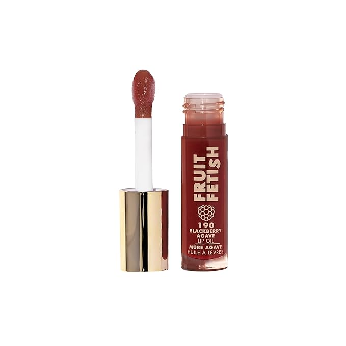 Milani Fruit Fetish Lip Oil with Vitamin E for Instant Hydration, Fruit Extract Infused Lip Treatment and Moisturizing Lip Gloss - Blackberry Agave