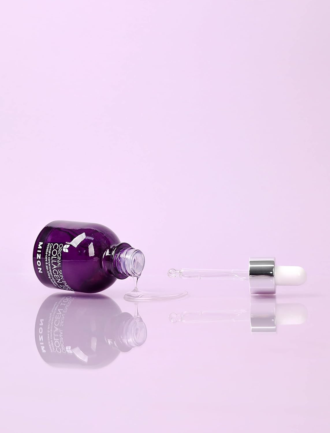 MIZON Collagen 100 Korean Ampoule with Concentrated Marine Collagen Elasticity Booster Serum Peptides Deep Hydration (1.01 fl. oz)