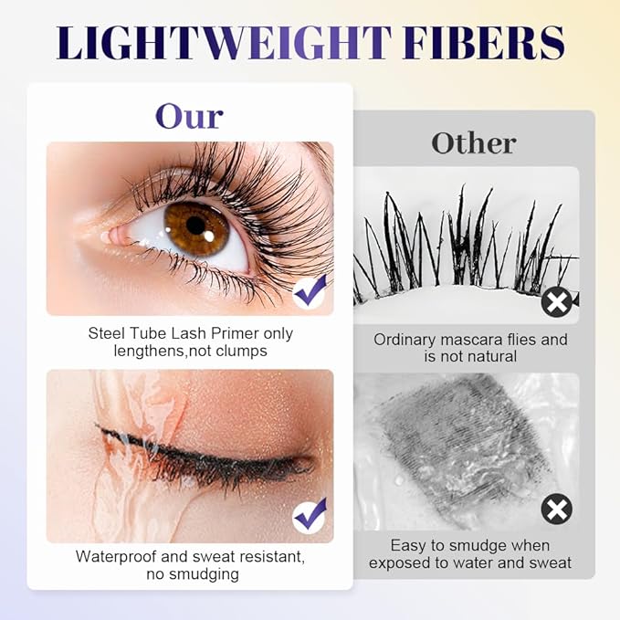 Ultra-Fine Lengthening Waterproof Quick-Dry Mascara, Black Mascara for Fine Short Lash Older Women Mulit-layered Lashes,Ultimate Length Volumizing Lower Bottom Lashes Mascaras (Black) (Black)