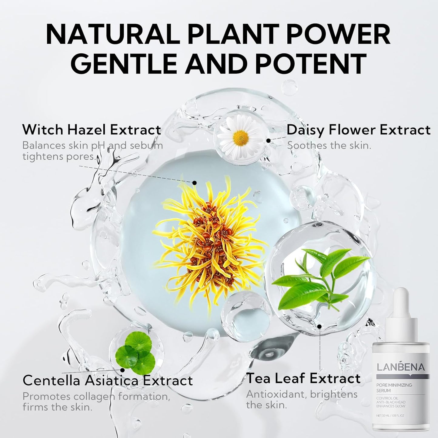 LANBENA 3 in 1 Blackhead Removing Set, Pore Strips+Pore Solution Serum+Removal Strip Paper, Black Head Remover Mask for Face, Pore Minimizer & Reducer for Face, Leaving Your Skin Fresh and Clean