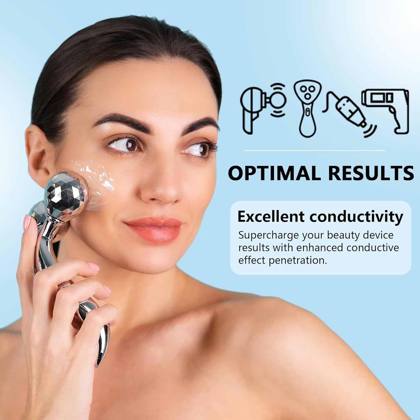 Conductive Gel for Microcurrent Radio Frequency Facial Device Cooling Gel, Fragrance-Free, Sodium Hyaluronate, Alpha-Arbutin, Bifida Ferment Lysate, Hydrating Premium Primer(900ML)