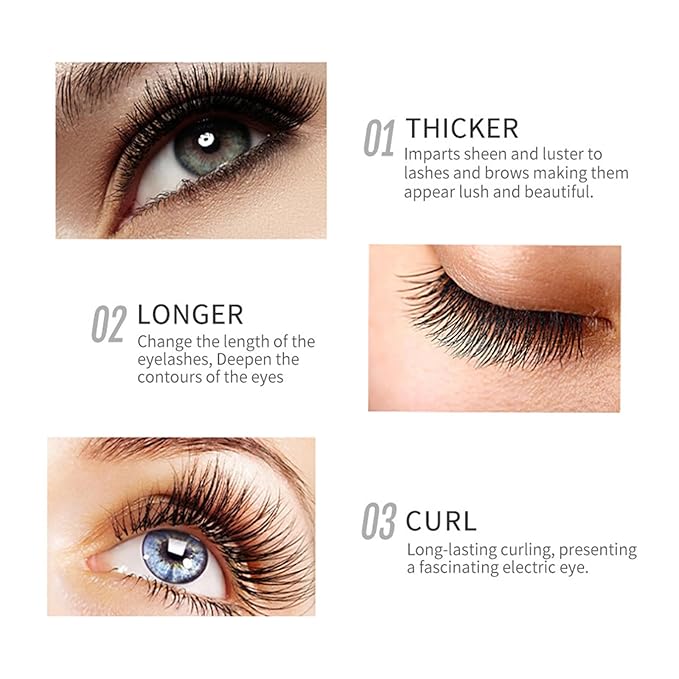 Lash Serum, Eyelash Primer to Boost Longer Fuller and Thicker Looking Lashes, Non-sticky, Non-caking, 3.5g/0.12oz (1pc)