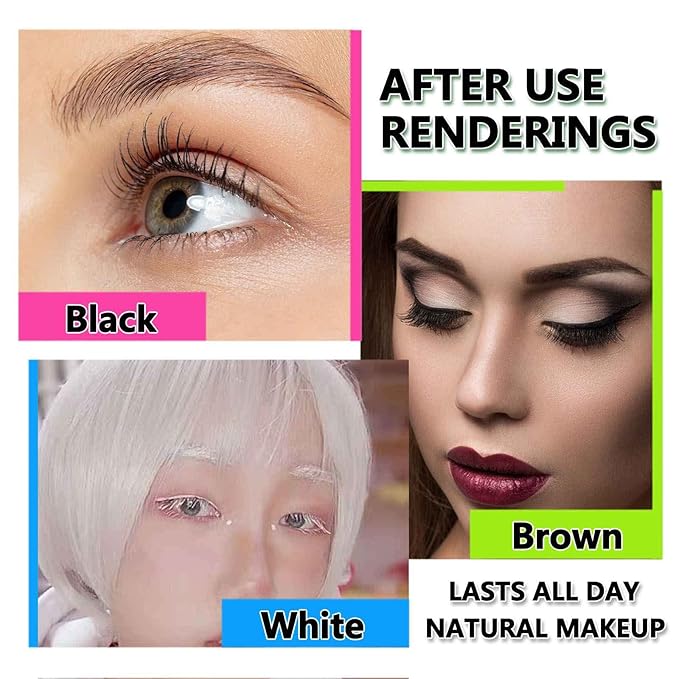 6 colored Mascara sets Gift Kit White Blue Purple Black Brown Pink Waterproof Natural Hypoallergenic Colorful Makeup Best Benefit Volumizing Lengthening Curling Defining Washable Women Mascara Gift