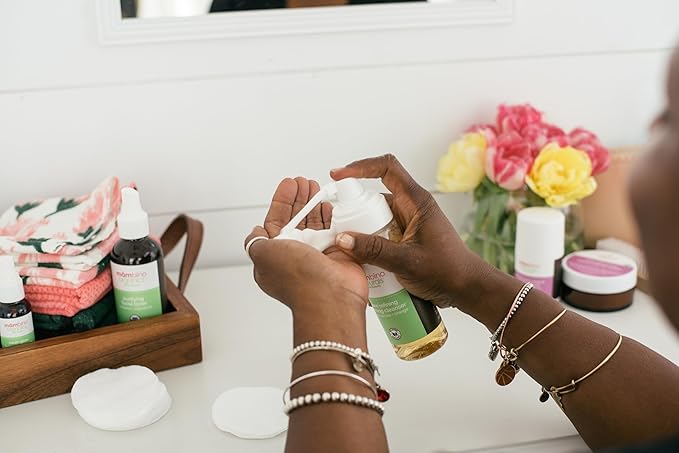 Third Trimester Set – All Natural Skincare Pregnancy Gift Box – Anti-stretch mark Belly Oil, Rose Facial Mist, Cleansing Oil, Face Wash - Mambino Organics