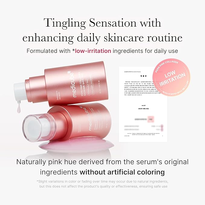 medicube PDRN Pink Collagen Exosome Shot Serum 7,500 PPM | Liquid Skin Booster | Exosome, Salmon DNA PDRN, Spicules | Uneven Skin Tone, Pore Care, Skin Texture | Korean Skin Care 1.01 fl.oz
