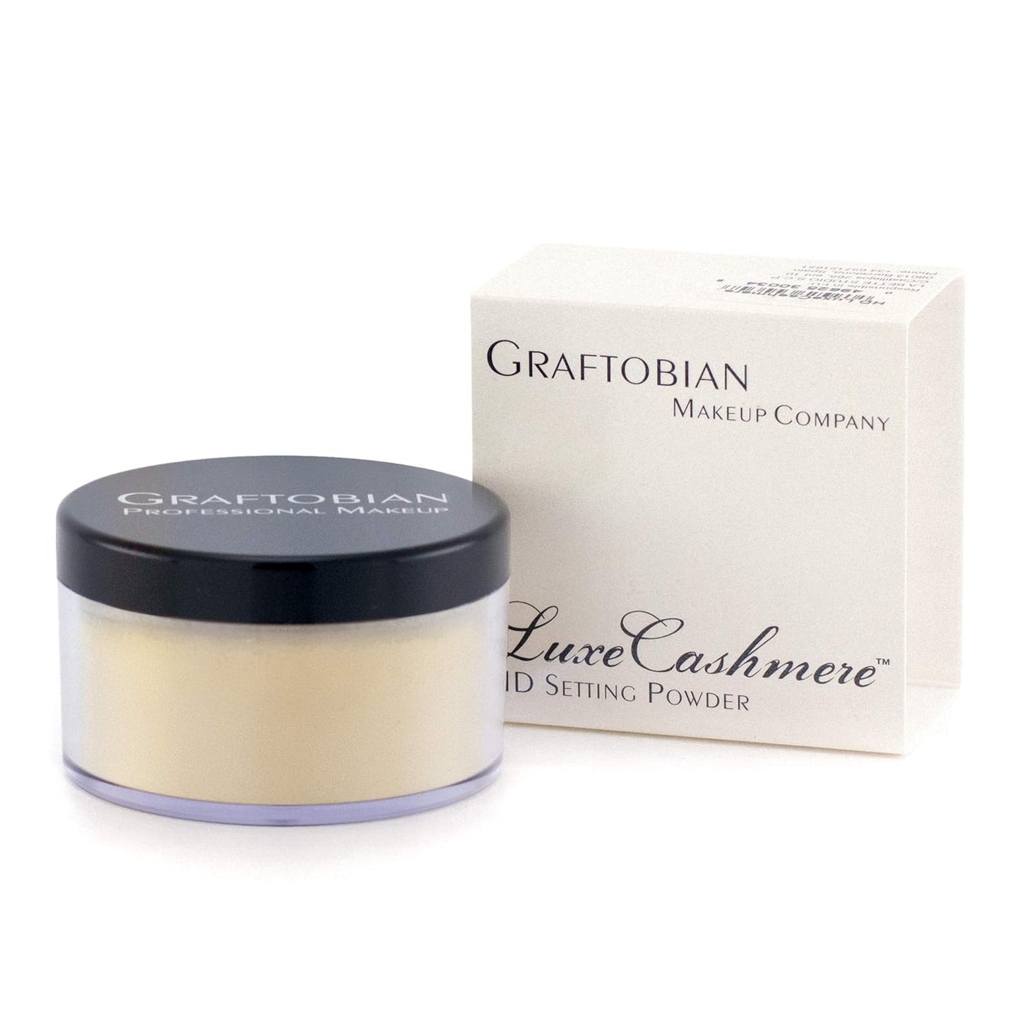 Graftobian HD LuxeCashmere Setting Powder - Banana Creme Pie (0.7 oz) - No Flashback, Matte, Silky Smooth Finish