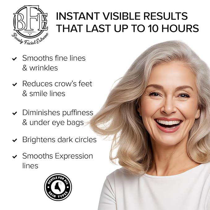 Instant Eye Tightener Cream - Reduces Under Eye Puffiness, Bags, Dark Circles. Lift Technology to Tighten & Firm Sagging Skin Around Eyes. Smooths Away Crow’s Feet, Fine Lines & Wrinkles.