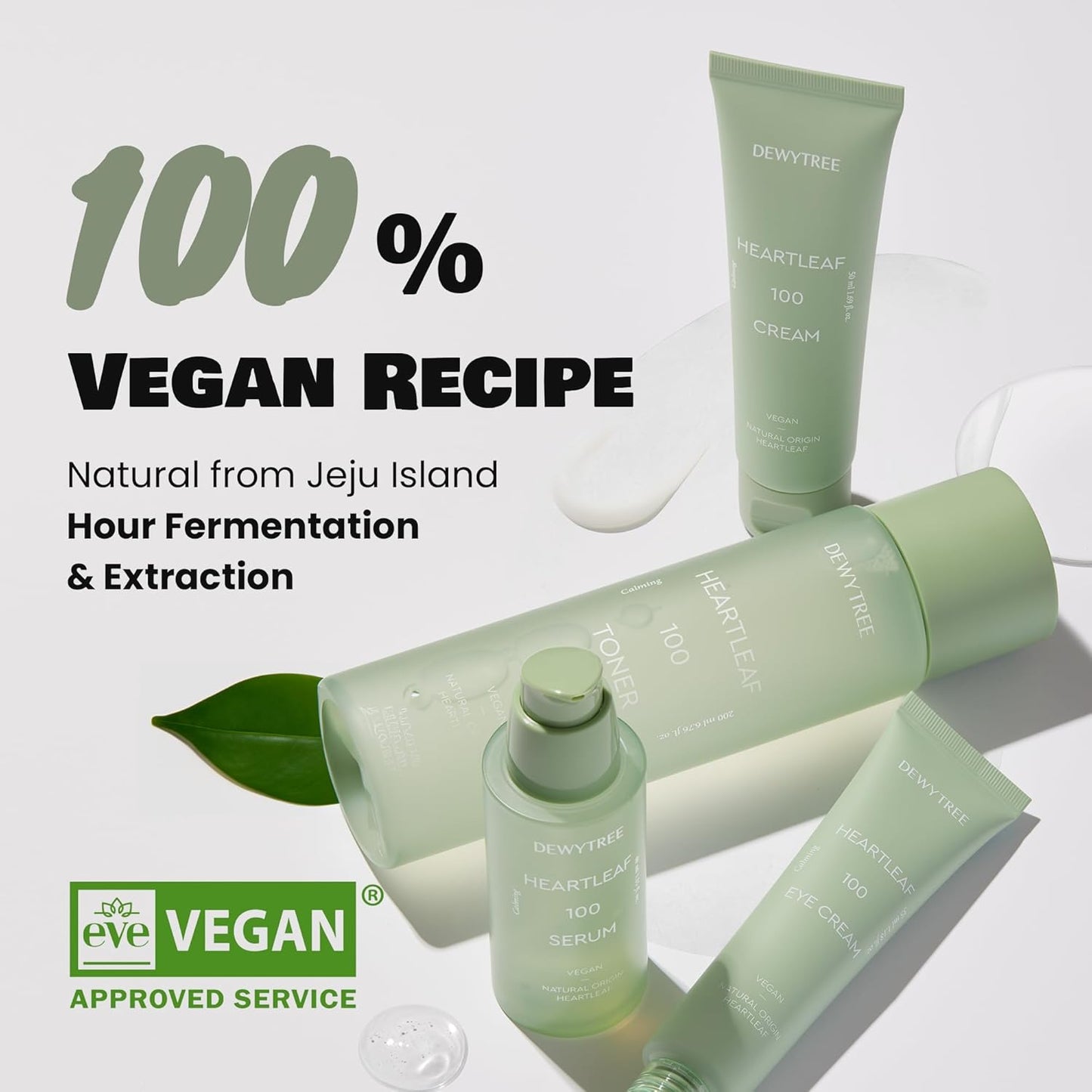 DEWYTREE Heartleaf 100 Eye Cream | Korean Eye Cream w/Rice Extracts & Quinoa Seed Extracts | Hydrating Eye Cream for Dark Circles and Puffiness | Vegan Firming Eye Cream (1.18 Fl. Oz.)