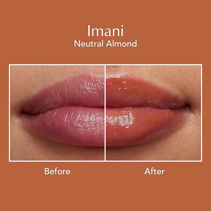 Thrive Causemetics Sheer Strength Lip Plumping Peptide Gloss, Lip Plumper with Vitamin E, Peptides, Plumps, Smooths & Hydrates Lips, High Shine, Vegan & Cruelty Free, Imani (Neutral Toffee)