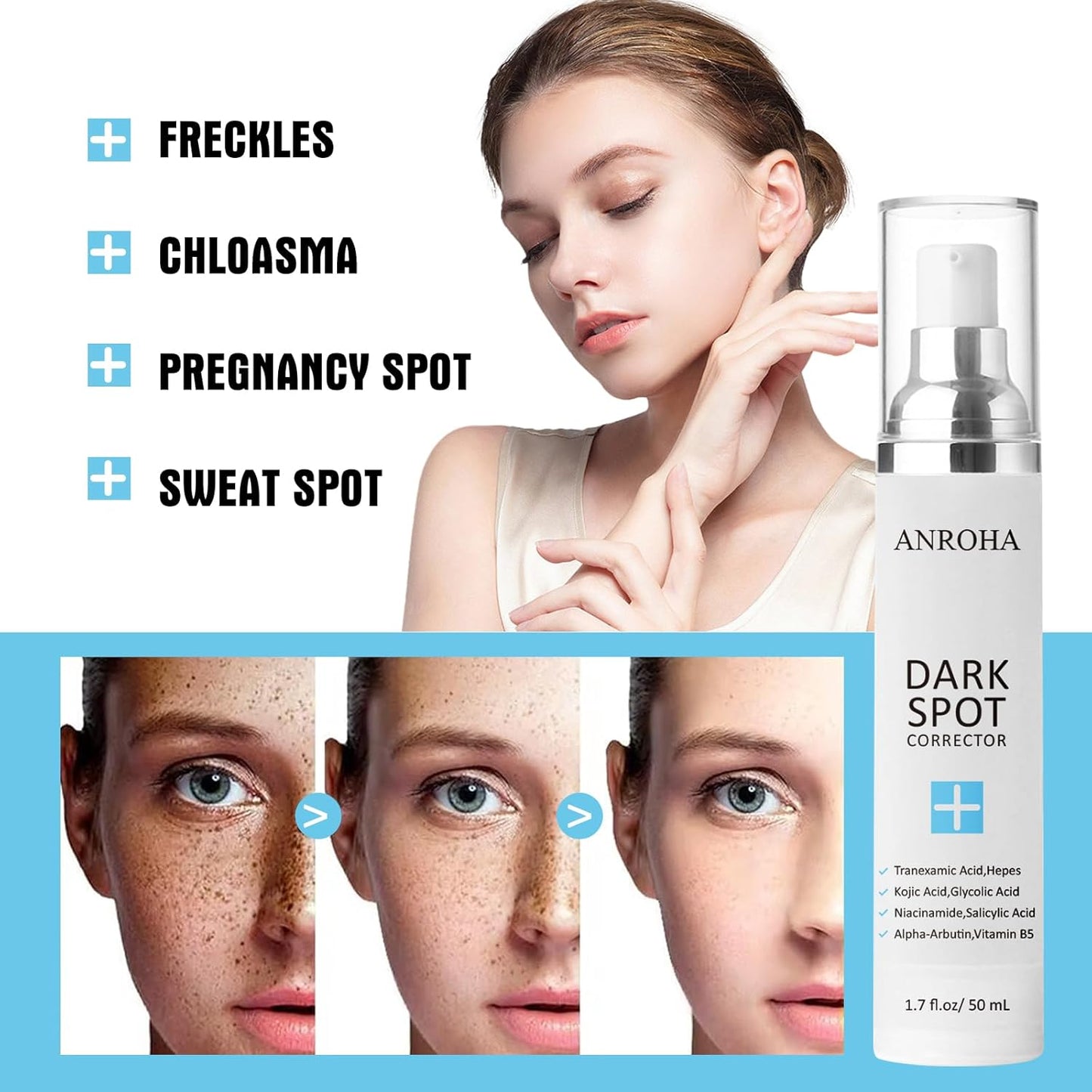 Face and Body Serum Promotes Anti-Aging Effect for Women and Men with Niacinamide,Kojic Acid & Salicyic Acid 50ml (Pack of 2)