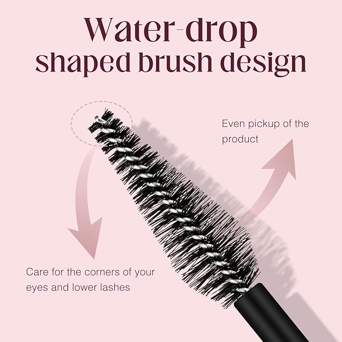 Unidollss Tubing Mascara Black Length & Volume with Lash-Nourishing Serum, No Clumps, Smudge-Proof Lash Extension Effect, Washable, Cruelty-Free & Gluten-Free, Safe for Sensitive Eyes