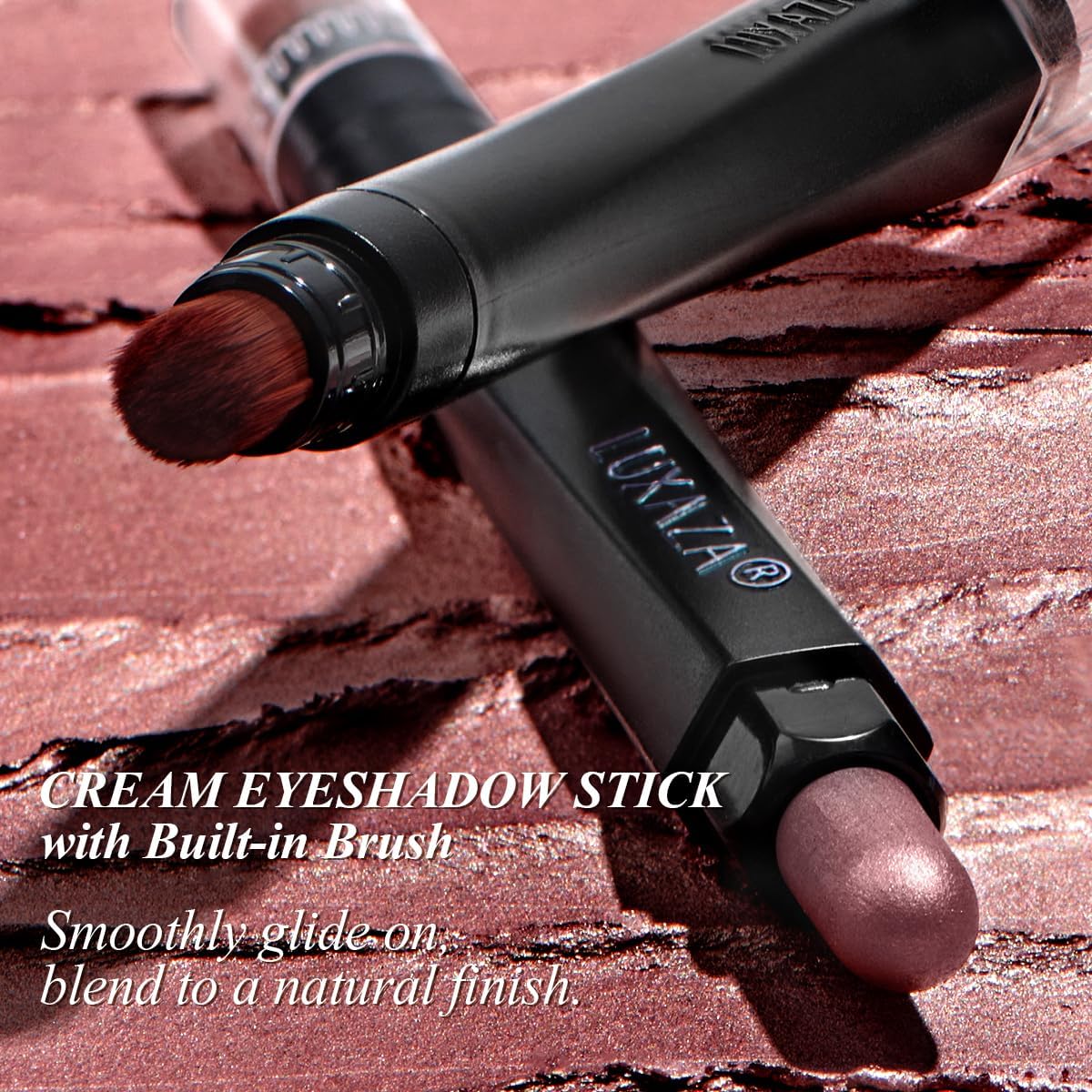 10PCS Eyeshadow Stick,Shimmer And Matte Brown Metallic Cream Eyeshadow Pencil Crayon with Smudge-proof & Waterproof,Eye Brightener Stick, Ideal Gift for Women - Espresso