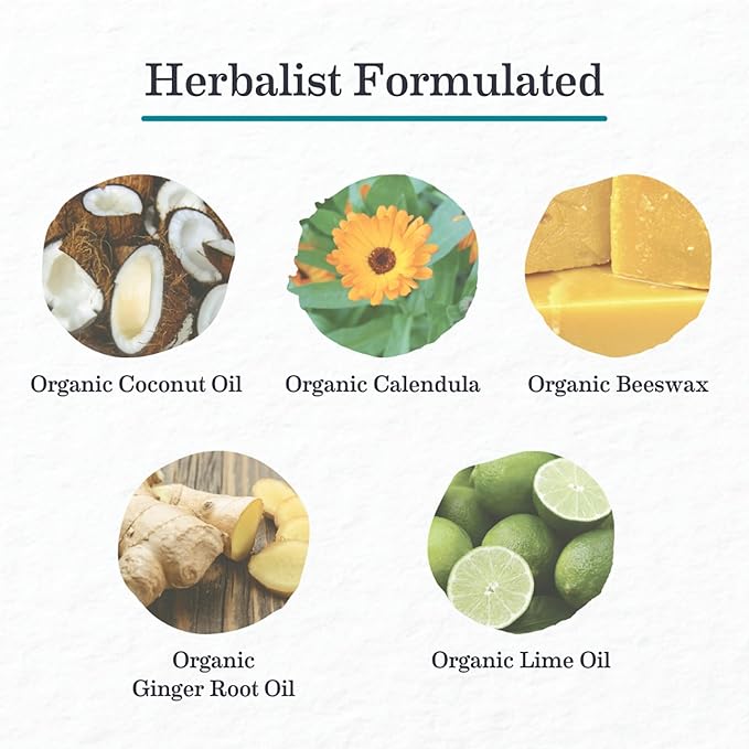 Earth Mama Ginger Fresh Deodorant | Safe for Sensitive Skin, Pregnancy and Breastfeeding, Contains Organic Ginger and Lime, No Baking Soda or Aluminum, 2.65-Ounce (2-Pack)