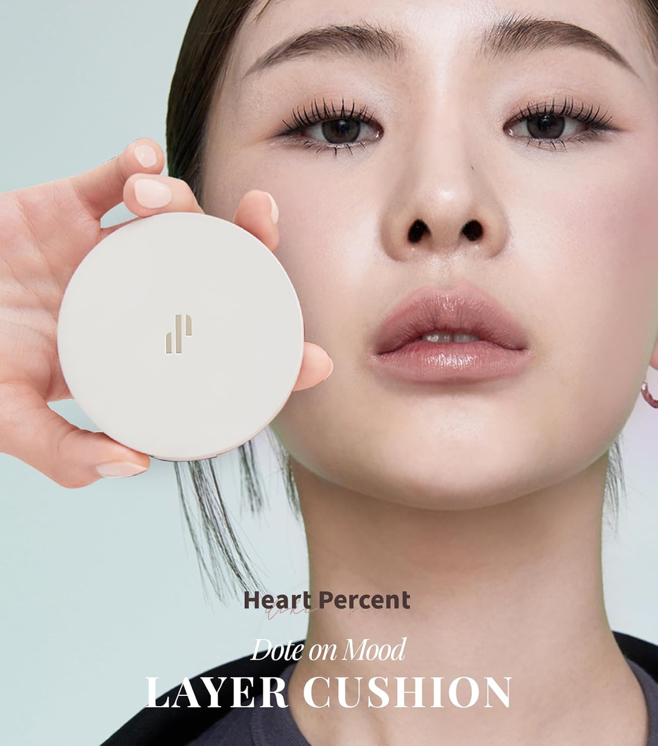 Heart Percent Dote on Mood Layer Cushion SPF 50+/PA+++ with Refill, Satin Glow Silky Flawless Finish Full Coverage Advanced Skincare Foundation (#21P)