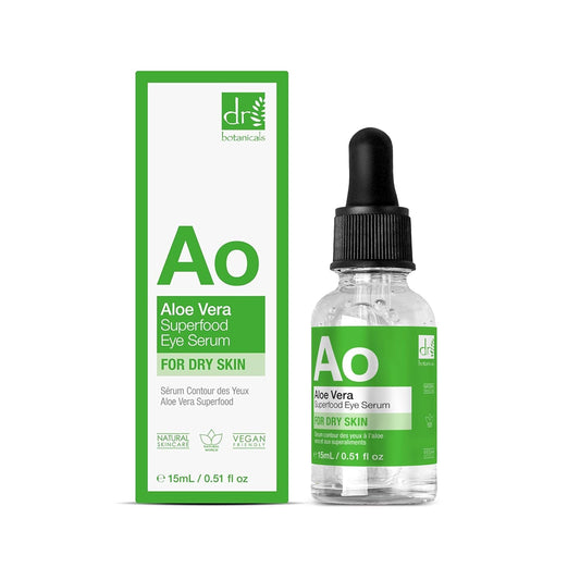 Dr Botanicals Aloe Vera Eye Serum | Eye Serum for Dark Circles and Puffiness - Hydrating and Soothing Formula for Plump - Reduce Puffiness and Fine Lines | Under Eye Serum | 0.15 fl oz