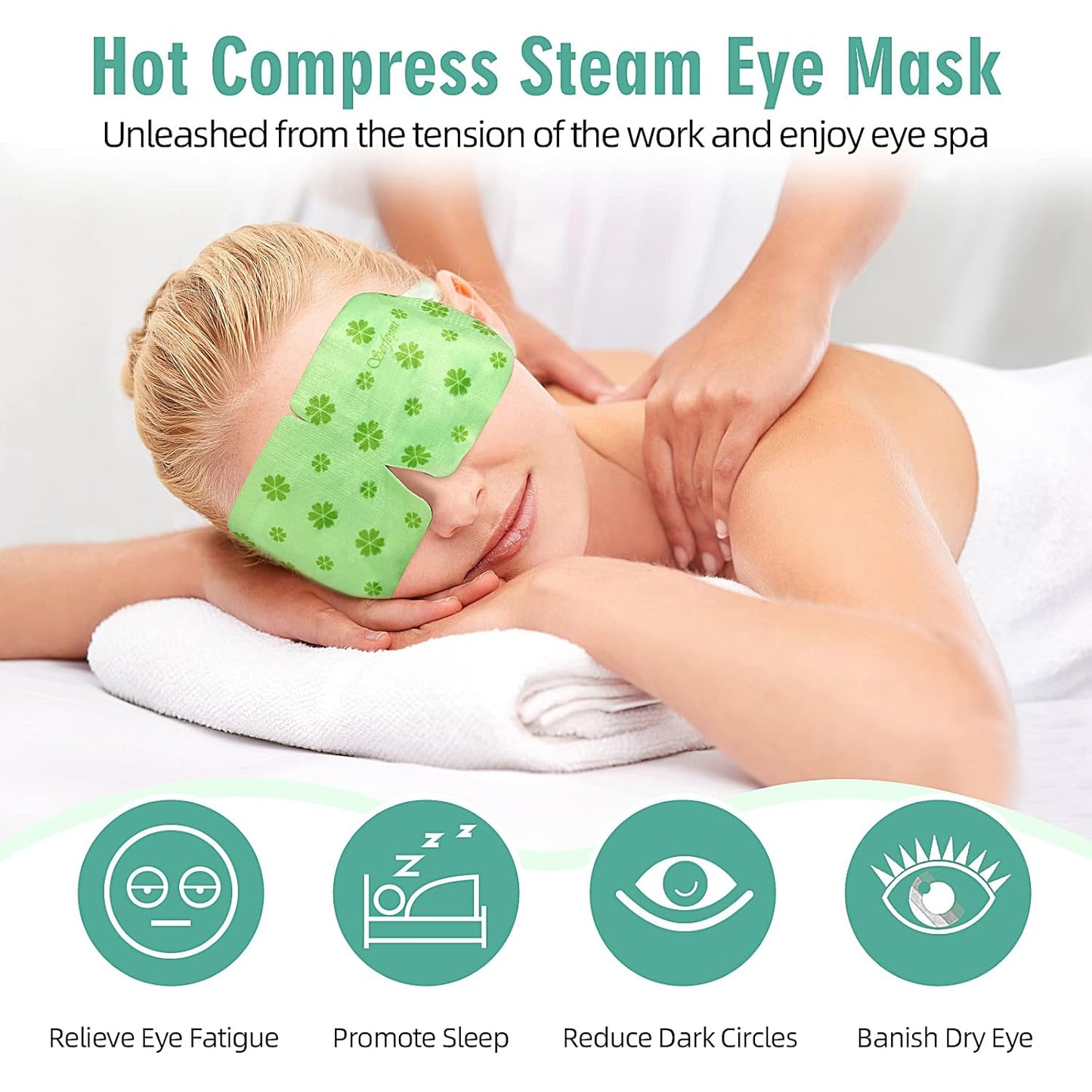 Serfeymi 16 Packs Steam Eye Mask Sleeping Mask for Eye SPA, Eye Beauty Heating Pad Warm Eye Mask, Disposable Eye Sleep Heated Eye Mask for Puffy Eyes, Dry Eyes, Dark Circles, Tired Eyes (Unscented)