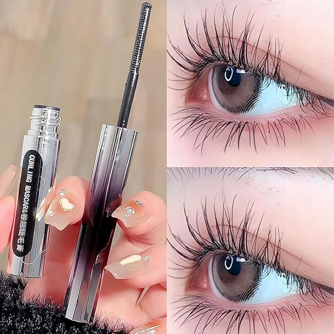 Dulele 2PCS Lash Primer for Mascara, Mascara Primer for Extra Length & Volume, Lash Boosting Conditioning Primer, Super Volume Curly Thick Waterproof Non-Smudged, mascara primer Base (Black +Brown)