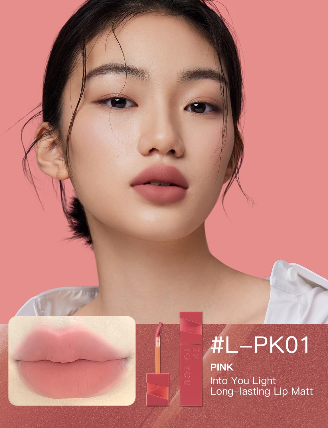 INTO YOU Matte Lipstick Velvet Lip Stain Lip Mud Long Lasting Waterproof Lip Stain Lip Gloss Makeup Moisturizing Lipstick for Women(L-Pk01)