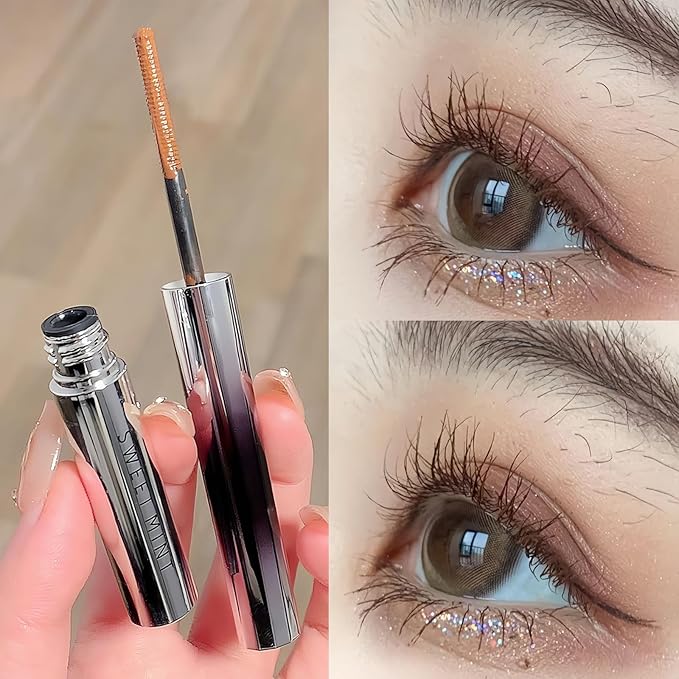 Dulele 2PCS Lash Primer for Mascara, Mascara Primer for Extra Length & Volume, Lash Boosting Conditioning Primer, Super Volume Curly Thick Waterproof Non-Smudged, mascara primer Base (Black +Brown)
