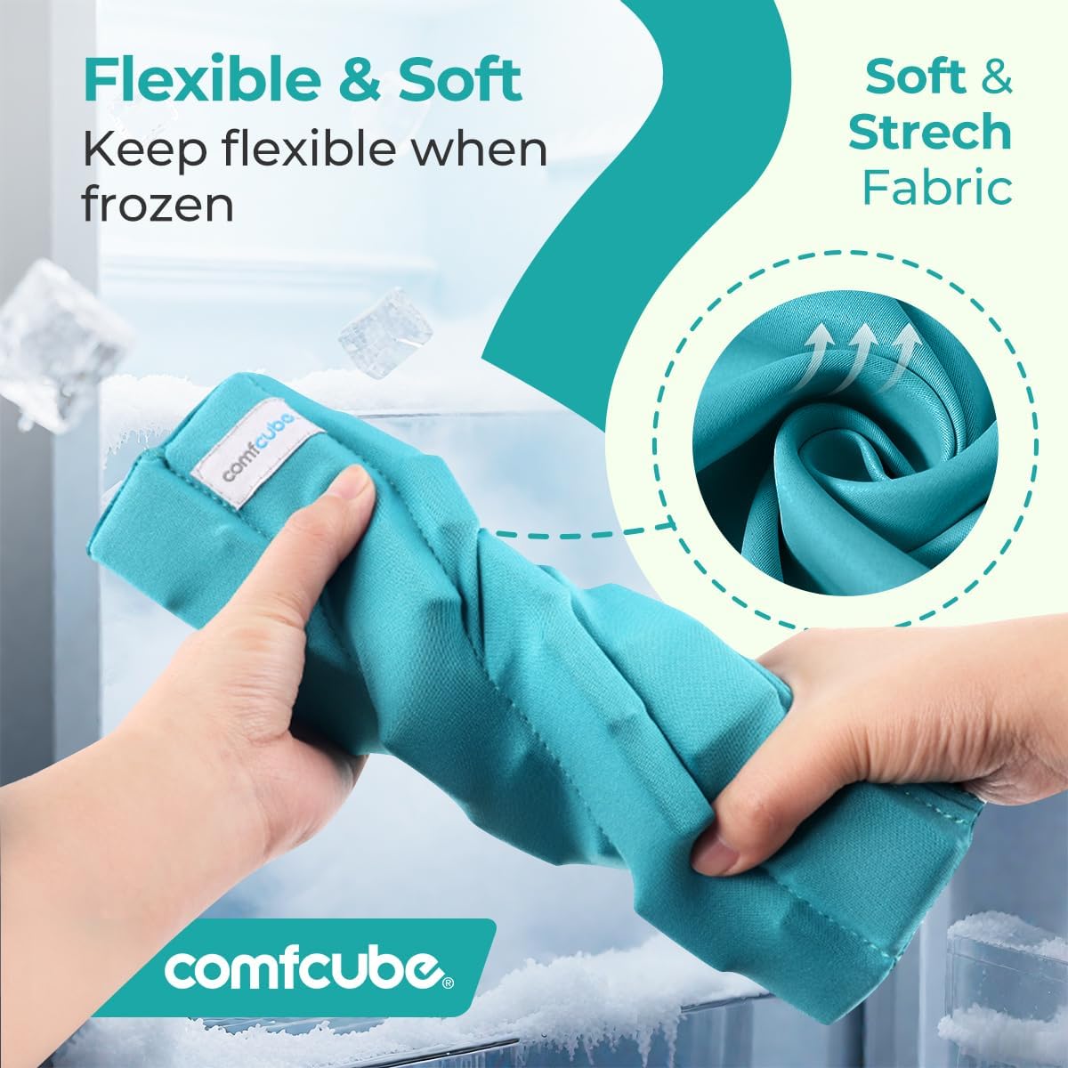 Neck Ice Pack Wrap for Cervical Pain and Cooling, 2 Hours Long Lasting Cold Ice Pack for Neck Shoulders, FSA Eligible, Flexible Cold Pack for Hot Weather, Hot Flashes, Surgery, Swelling