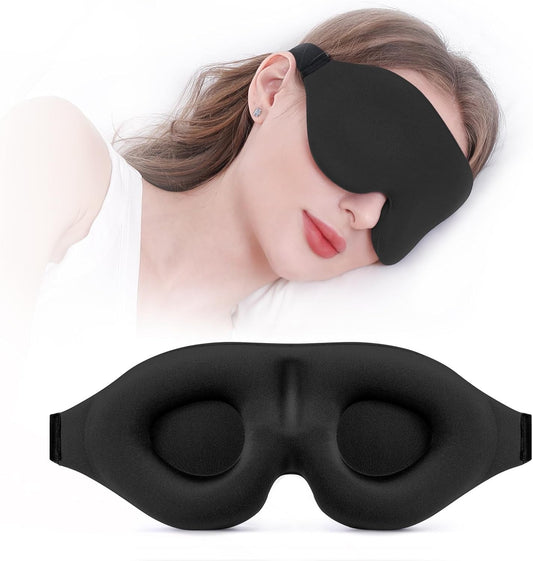 YIVIEW Sleep Mask for Side Sleeper, Complete Light Blocking 3D Sleeping Eye Mask, Soft Breathable Eye Cover for Women Men, Relaxing Zero Pressure Night Blindfold