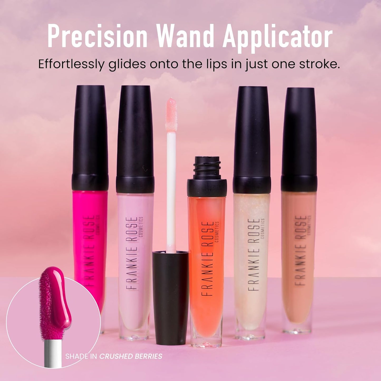 Frankie Rose Cosmetics Lip Gloss | Non-Sticky Formula, Long Lasting Gloss Shimmer, Bold Pigment & Hydrating Gloss of Lips, Pearl Sugar Glossy Lip Gloss, 20g