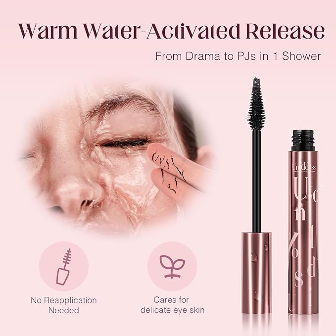 Unidollss Tubing Mascara Volume and Length Black & Brown 2Pcs Set Lengthening Long Lasting All Day, No Smudging, No Clumping, Washable Tubing Mascara for 30+ Women, Gluten-free Safe for Sensitive Eyes